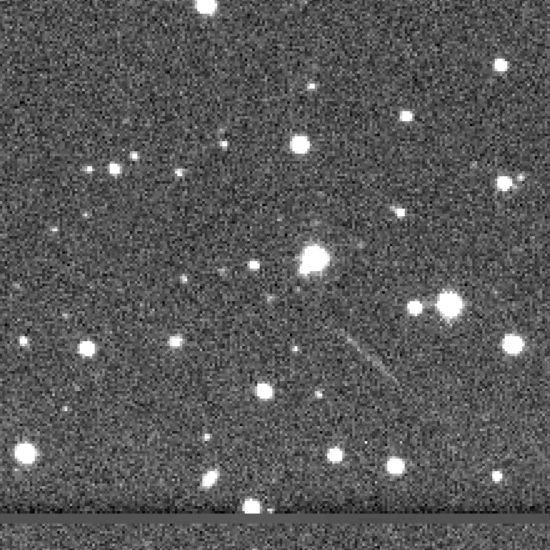 objavová snímka blízkozemského asteroidu 2023 BE2 z 24.1. 2023 height=