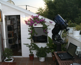 Kacper´s observatory „Aravaca” at balcony, Madrid.