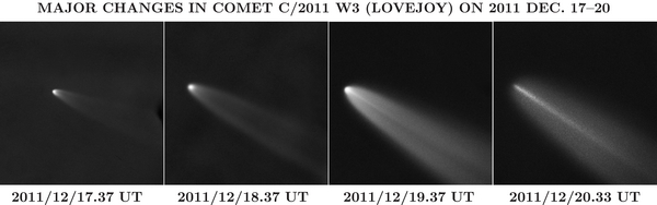 Rozpad kométy C/2011 W3 (Lovejoy)