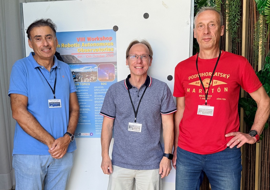 A. J. Castro-Tirado, K. Petrík a P. A. Dubovský, VIII. Workshop on Robotic Autonomous Observatories, Almeria, Španielsko, 2025