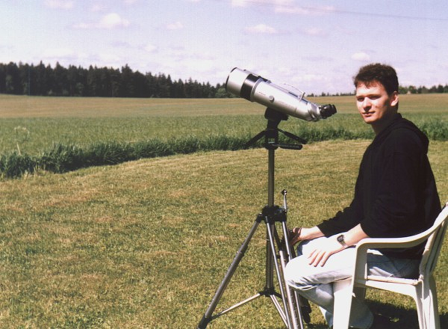 Preparation for night observation, Frauenstein, 1998.
