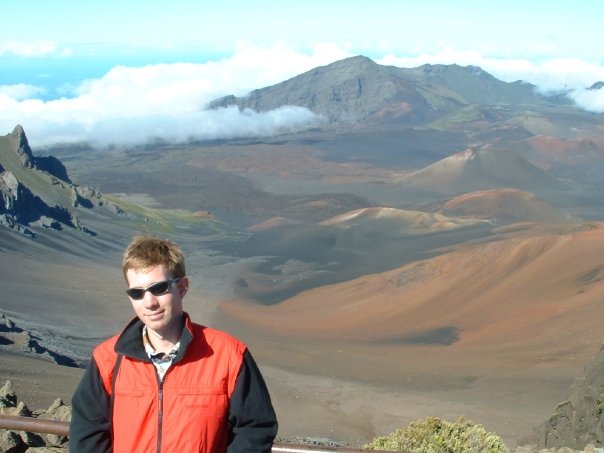 Peter Veres atop Haleakala volcano