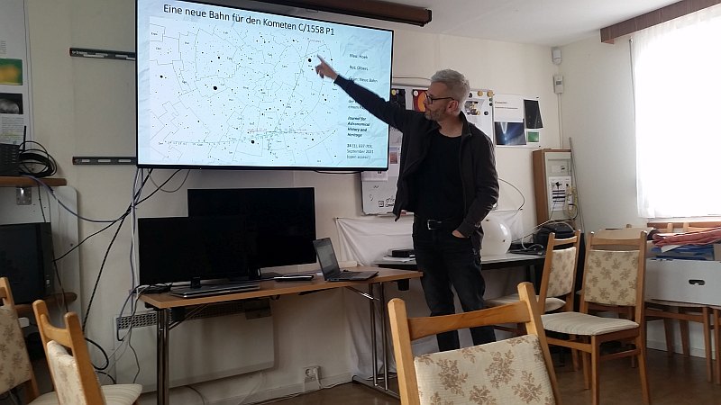 Presentation about new orbit of comet C/1558 P1, Kirchheim, Germany, 2021