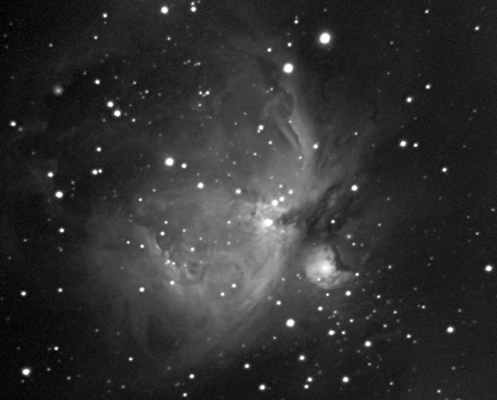 hmlovina M 42 v Orione cez DSI CCD kameru
