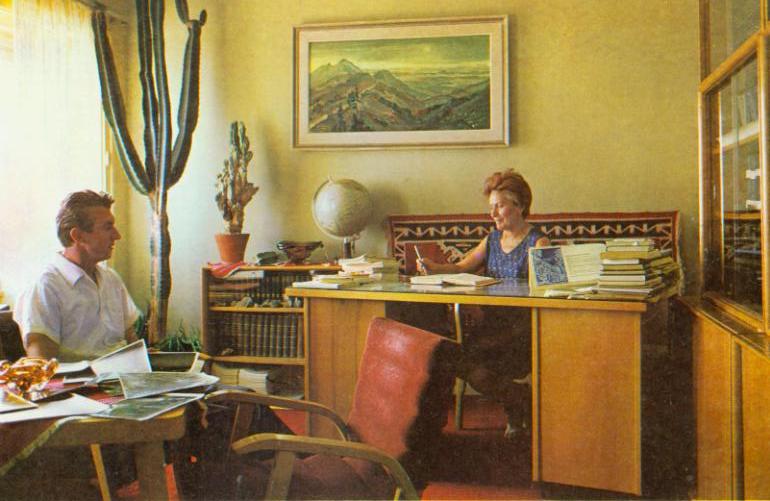 Ludmila Pajdusakova at her office, Skalnate Pleso Observatory