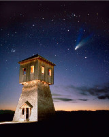 Comet Hale-Bopp taken at  Fort Steele Heritage Town, British Columbia, Canada