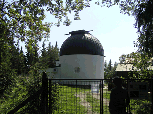 Entrance to the world od asteroids and comets at Kleť