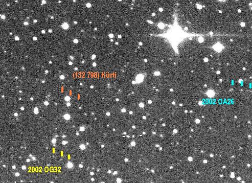 objavova snimka planetky Kürti