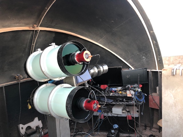 Teleskopy 0,28 cm RASA, San Pedro Atacama Observatory, Čile Teleskopy 0,28 cm RASA, San Pedro Atacama Observatory, Čile